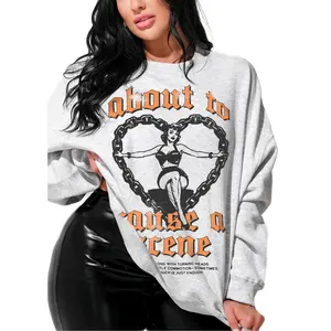 ABOUT TO CAUSE A SCENE OVERSIZED GRAPHIC SWEATSHIRT