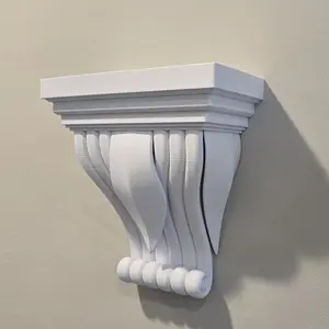 White Classical Floating shelf contemporary Victorian pillar corbel 8 x 4 x 8