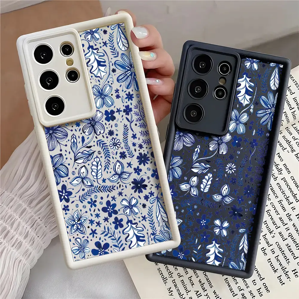 Phone cases: Spring Floral Aesthetic Pattern Suitable for Samsung Galaxy S25 S24 S23 S22 S21 A13 A14 A15 A16 A17 A33 A34 A35 A36 A52 A53 A54 Note20 Fe Plus Ultra Full coverage Creative Anti-Drop Protective Cases