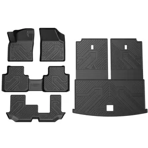 Lasfit fit for 2019 Volkswagen Atlas Floor Mats & Cargo Mat & Seatback Mat, Fit Passenger Seat Without Retention Only