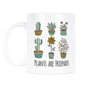 Plants are Friends Plant Mug Plant Gift Plant Lady Plant Lover Gift Crazy Plant Lady Plant Lover Mug Plant Mom Mug Succulent Mug, Meme Gift, Funny Mug, Gift For Friend