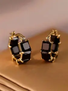 Women's Elegant Rhinestone Decorated Hoop Earrings, Exquisite Trendy Hoop Earrings, Fashionable Jewelry for Women for Daily & Party Decoration, Versatile Earrings