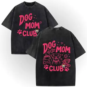 Vintage Wash Funny Dog Mom Shirt – 100% Cotton Double-Sided Print, Best Dog Mom Ever, Tired Mom Club, Preppy Style. Ideal Gift For Dog Mama # TikTokMadeMeBuyIt # GiftIdeas # GiftForHer