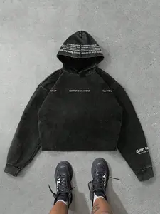 Men's cotton short-sleeved hooded Casual Fitted Sweatshirt with a retro wash fabric, printed with the inspirational English phrase "Better Day Ahead" and a unique number pattern. Stylish and versatile. A great holiday gift.