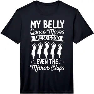 100%cotton Mens Belly Dancer Pro Hip Belly Dance Professional Belly Dancing Performance T-Shirt
