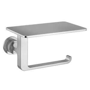Cambium Chrome paper holder with shelf