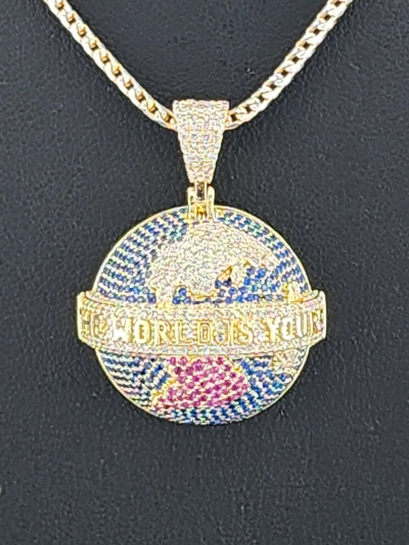 Sterling Silver 925 "The World Is Yours" Globe Necklace – Inspirational Pendant