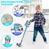 BLAXTEM 4-in-1 Pretend Play Vacuum Cleaner Set - Non-Functional Cleaning Playset, AA Battery-Powered Auto/Manual Mode, Simulated Sounds, Toddler Christmas Gifts for 3-4 Years Kids (Birthday) [Toddler Christmas Gift Ideas]