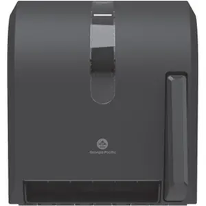 212 MAIN Georgia-Pacific GPC54338A Professional Series Hands-Free Wall Mount High Capacity Push Paddle Paper Towel Dispenser, Black