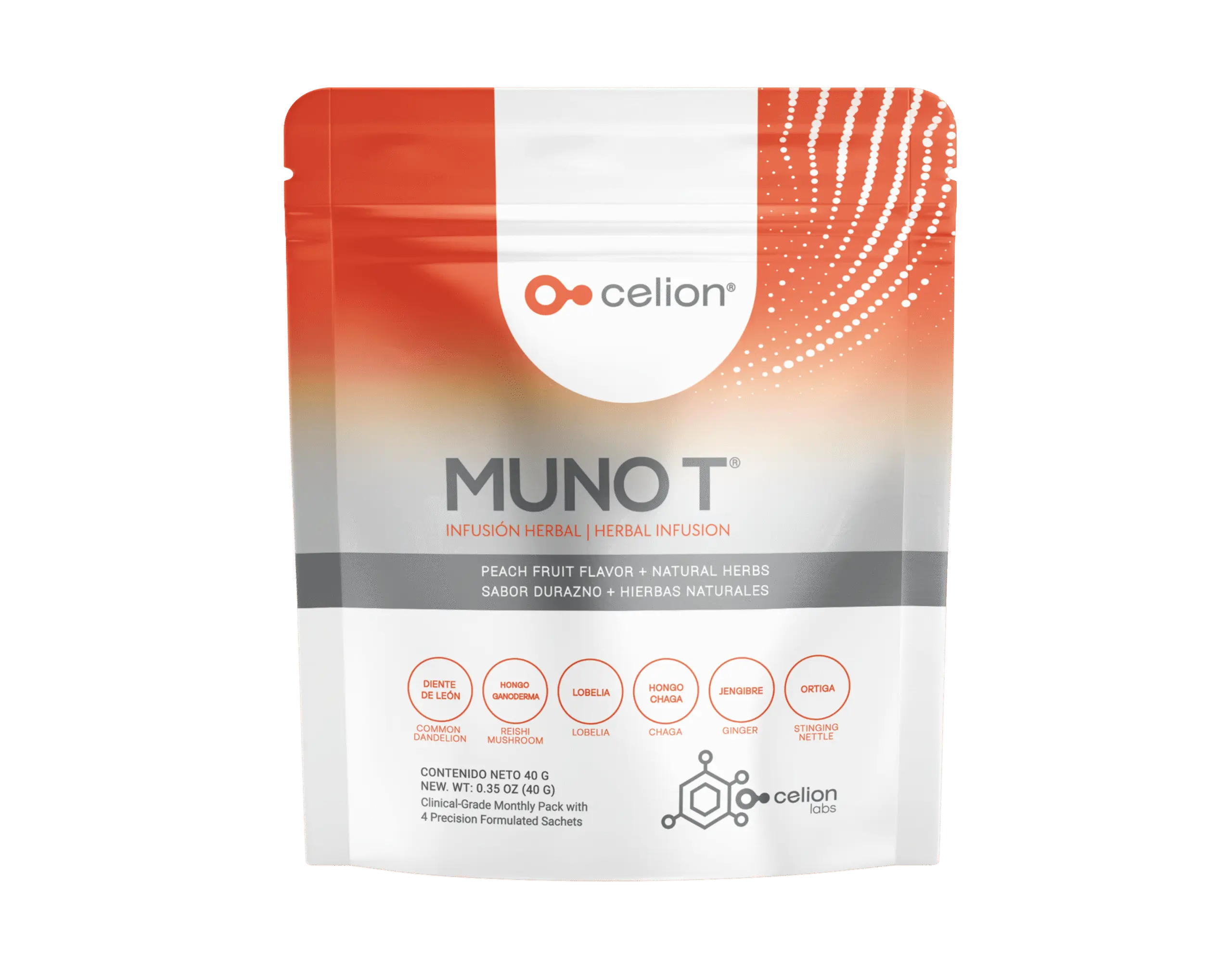 Celion Muno T Natural Herbal Tea - 0.35 oz 100% Natural Detox Tea with 16 Natural Ingredients