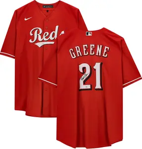 Hunter Greene Cincinnati Reds Autographed Scarlet Nike Replica Jersey - Fanatics Authentic Certified