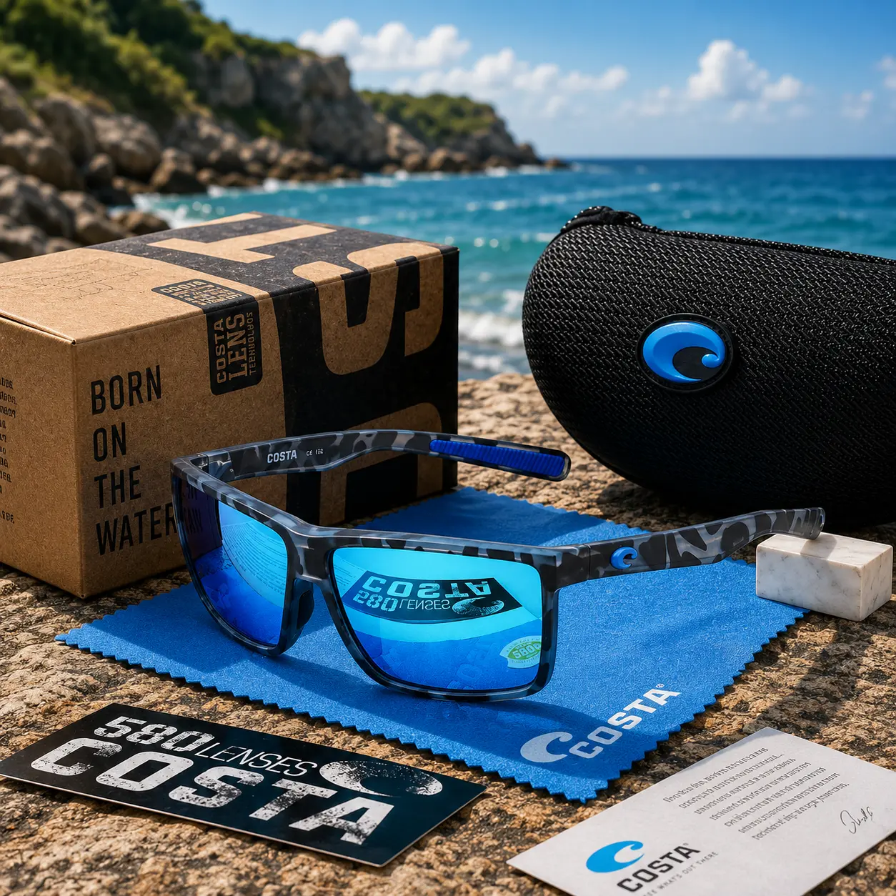 Costa Del Mar Rinconcito Polarized Sunglasses For Men – Durable Designer Sunglasses for Outdoor Adventures