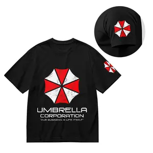 100 Percent Cotton Casual Style T-Shirt Umbrella Corporation Logo Summer Wear For Fans And Gamers