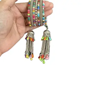 Traditional Multicolor Indian Bangles with Dangles for Women