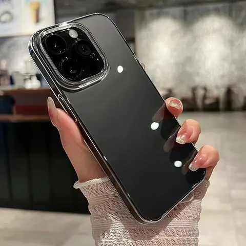 Luxury Shockproof Transparent Bumper Cellphone Cover for Multi-Model iPhones (18 Pro,17,16,15,14,13,12,11,Air,Max,Plus) - Soft Acrylic Protector, Handheld Smartphone Accessory, Gift-Ready Practical Idea
