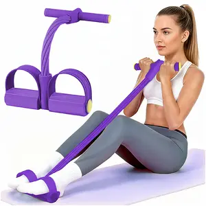 Multifunction Tension Rope, 6-Tube Elastic Yoga Pedal Puller Resistance Band, Elastic Pull Rope Fitness