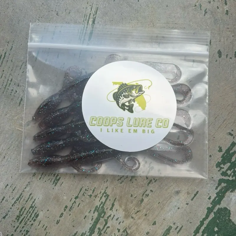 Midnight rocket pop soft plastic lizard fishing lures