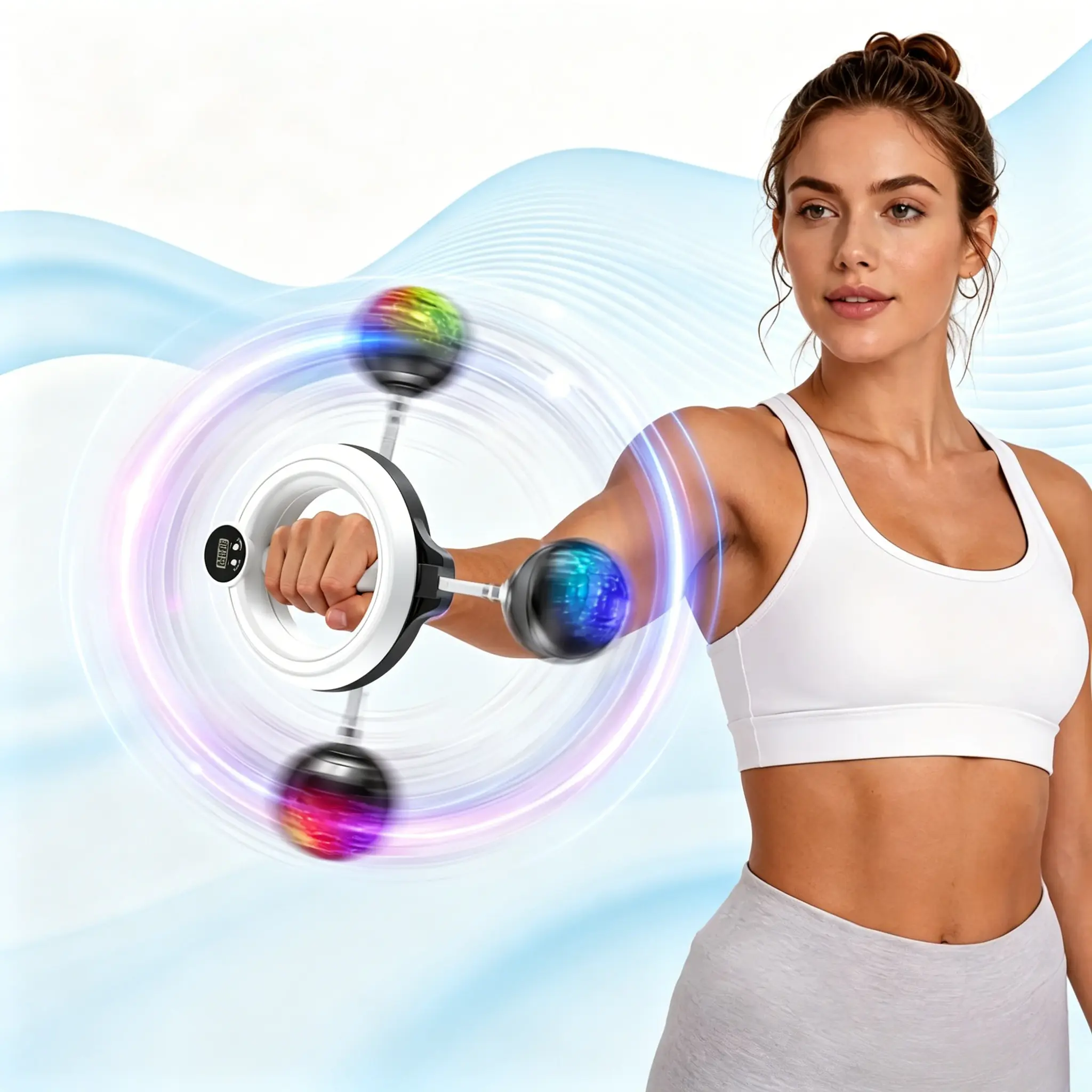 360° Rotating Wrist & Forearm Trainer - Chest and Arm Trainer for Men, Upper Body Strength Tool for Shoulders, Portable Home & Gym Fitness Equipment (Party Bag Gift Option)