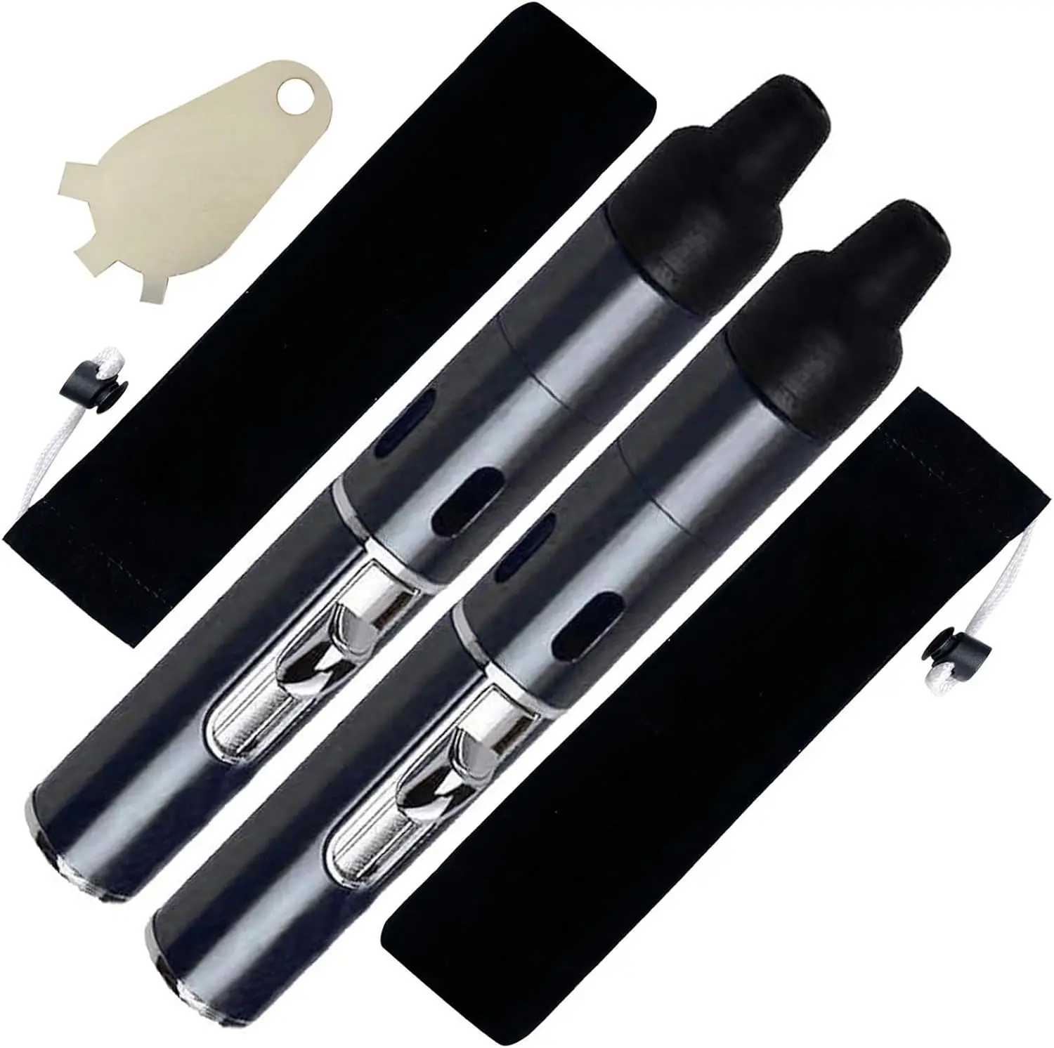 Lighter,Windproof Lighter, Refillable Lighter,(2 Pack Black)