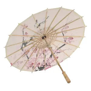 Bamboo Oiled Paper Umbrella Japanese Women Decorative Ancient Umbrella for Costumes Photography Prop Party Performance Umbrella