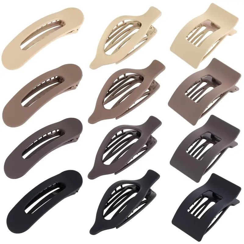 Hair Accessories Set Non-Slip Clips & Brush for Thin Hair Neutral Colors No Crease Hair Clips | Gentle Hair Accessories | MONPURE main image 2
