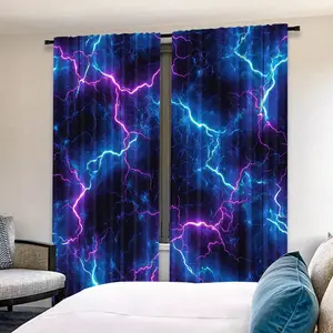High-Quality Polyester Material, Durable Fashionable Daily Accessory Set, 2-Piece Design, Window Curtain, Ideal for Living Room & Bedroom Curtains