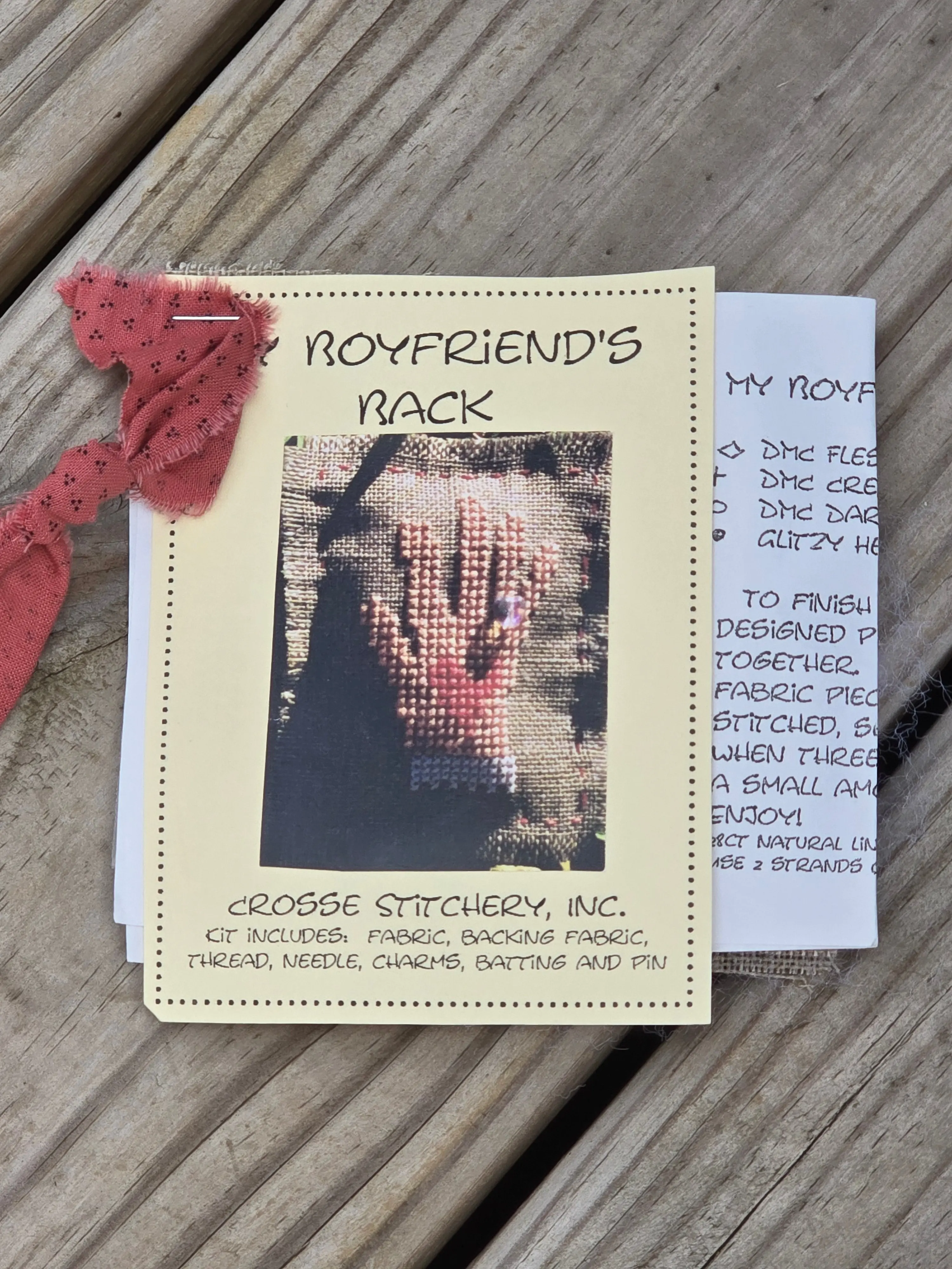 Crosse Stitchery, Inc. - My Boyfriend's Back - Cross Stitch Kit