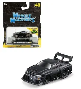 MUSCLE MACHINES LIBERTY WALK LBWK 1999 NISSAN GT-R R34 BLACKOUT 1:64 SCALE DIECAST MODEL CAR  15588-3I