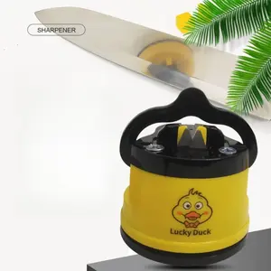 Mini Knife Sharpener - Quick & Easy, Lightweight, Portable, Dual-Handed, Yellow Duck Design for Home Kitchen, Ideal for Christmas, Halloween, Mother'S Day Gifts, Knife Sharpener for Kitchen, Festive Gift Item, Playful Design, Durable Construction