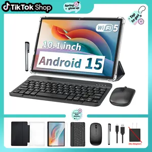 【TikTokShopSpringGlowUp】Relndoo Android 15 10.1 Inch Tablet , 5 in 1 Tablet with Keyboard, Mouse, Stylus, Case,  64GB ROM, 5G WiFi