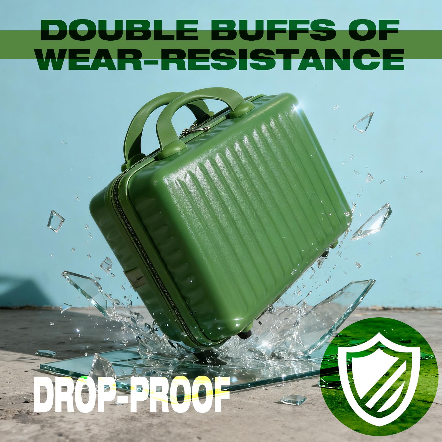 Dark Green Mini Hard Shell Makeup Travel Case, Portable Cosmetic Organizer with Secure Elastic Straps, Heavy-Duty ABS Vanity Bag for Women & Girls Dark Green Mini Hard Shell Makeup Travel Case, Portable Cosmetic Organizer with Secure Elastic Straps, Heavy-Duty ABS Vanity Bag for Women & Girls