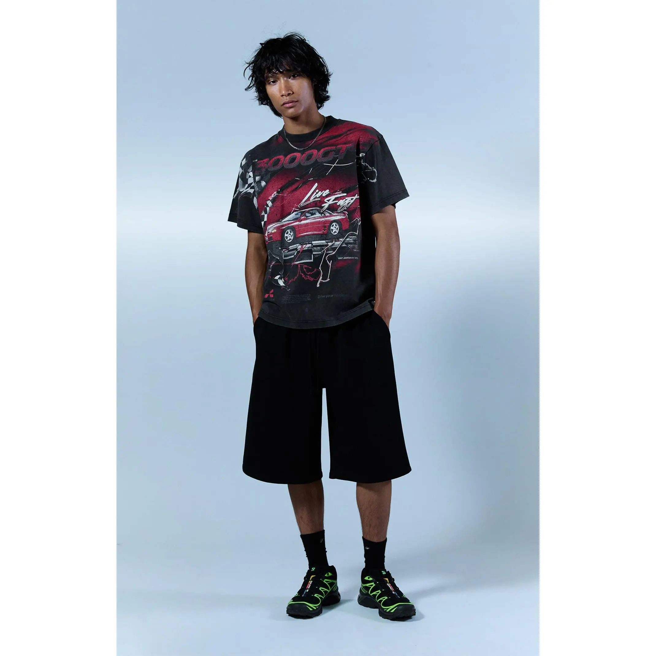 Pacsun Men's Black Fleece Ultra Baggy Sweat Shorts