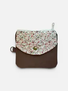 Florence Cocoa Floral Keychain Wallet