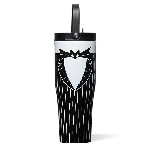 Disney The Nightmare Before Christmas Leakproof Silicone 30oz XL Water Bottle, Character Art Go Cup for Everyday Use