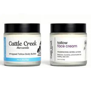 Tallow Face Cream & Body Butter - Nourishing Moisturizer, Hydrating Anti-Aging Skincare, Soothing & Repairing Daily Lotion Sensitive Smoothing
