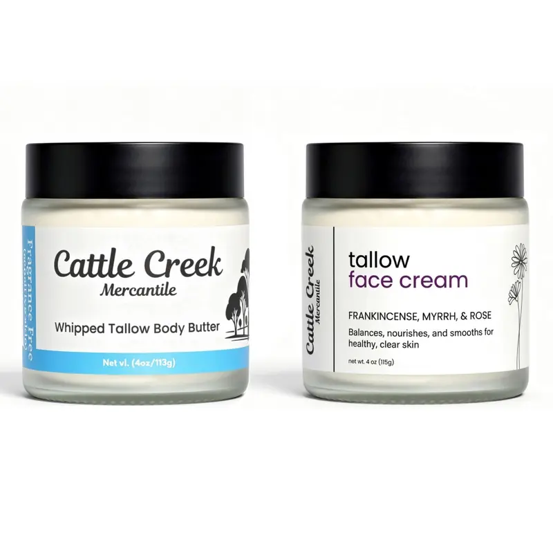 Tallow Face Cream & Body Butter - Nourishing Moisturizer, Hydrating Anti-Aging Skincare, Soothing & Repairing Daily Lotion Sensitive Smoothing
