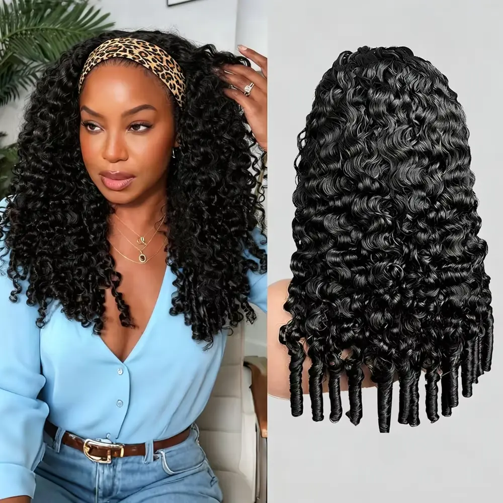 burmese curly headband wig