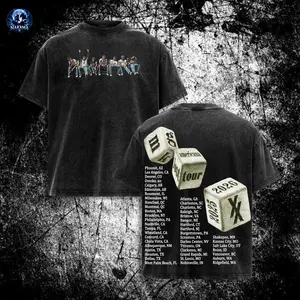 Machine Gun Kelly MGK Lost Americana Tour 2025 2026 Vintage Music Streetwear Graphic Tee, Washed Oversized T-Shirt Retro RAP&ROCK Graphic Shirt, Urban Summer Streetwear Tee Oversized Vintage Music Tee, Casual Graphic T-Shirt Streetwear Graphic Tee