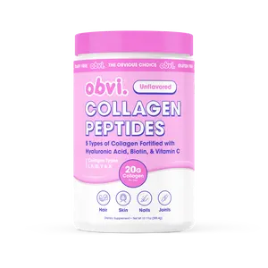 Obvi Collagen Obvi Multi Collagen Peptides & Hyaluronic Acid & Vitamin C Powder Hydrolyzed Bovine Collagen for Hair, Skin, Nails & Joints, Mix with Coffee & Smoothies, Unflavored- Unflavored