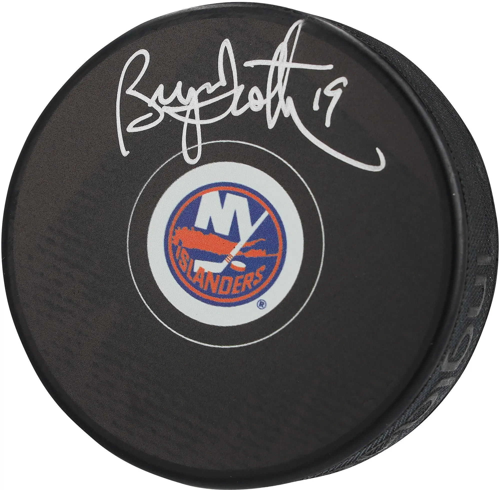 Bryan Trottier New York Islanders Autographed Hockey Puck - Fanatics Authentic Certified
