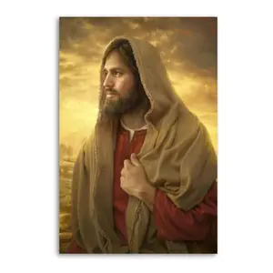 Jesus Christ Light Of World Religiouss Decor Poster, Jesus Shepherd Easter Poster Home Decor