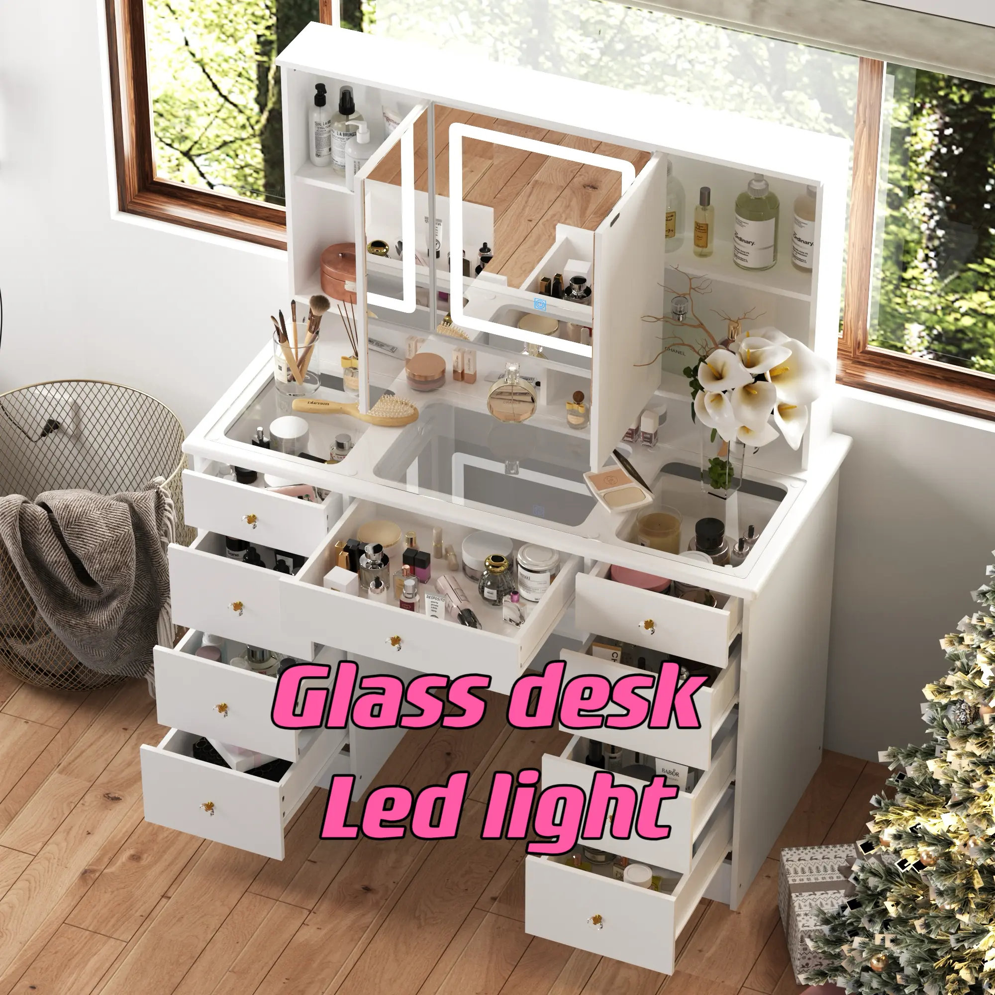 [02] Glass Desk-LED Light