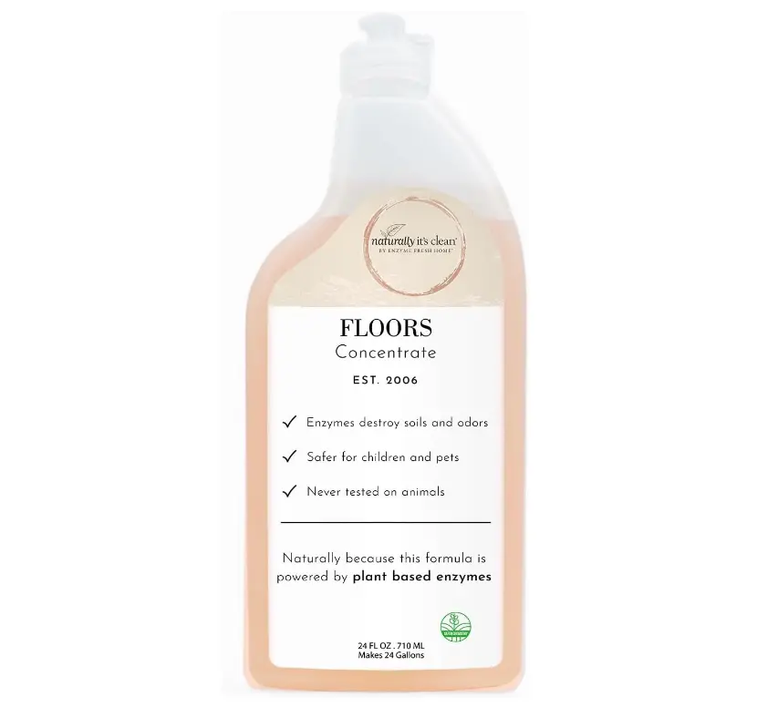 naturally it's clean Floor Cleaner Concentrate | Makes 24 Gallons | Safe for All Floor Types | Hardwood & Tile Floor Cleaner | pH Neutral & Biodegradable | Kids & Pets Safe | No Rinse, Destroys Odors