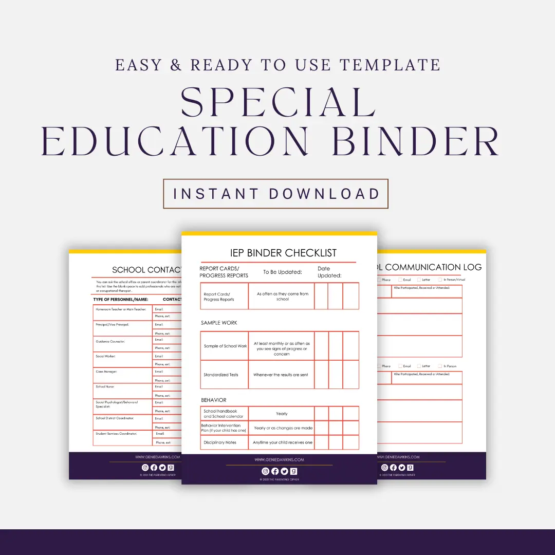 Academic Success Binder for Special Needs Children: Empower Your Parenting Journey