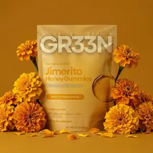 Gr33n Jimerito Honey Gummies | Lutein & Zeaxanthin – 60 Gummies (30-Day Supply) | Non-GMO, Natural Antioxidant-Rich Formula for Eye Clarity, Comfort & Immune Support