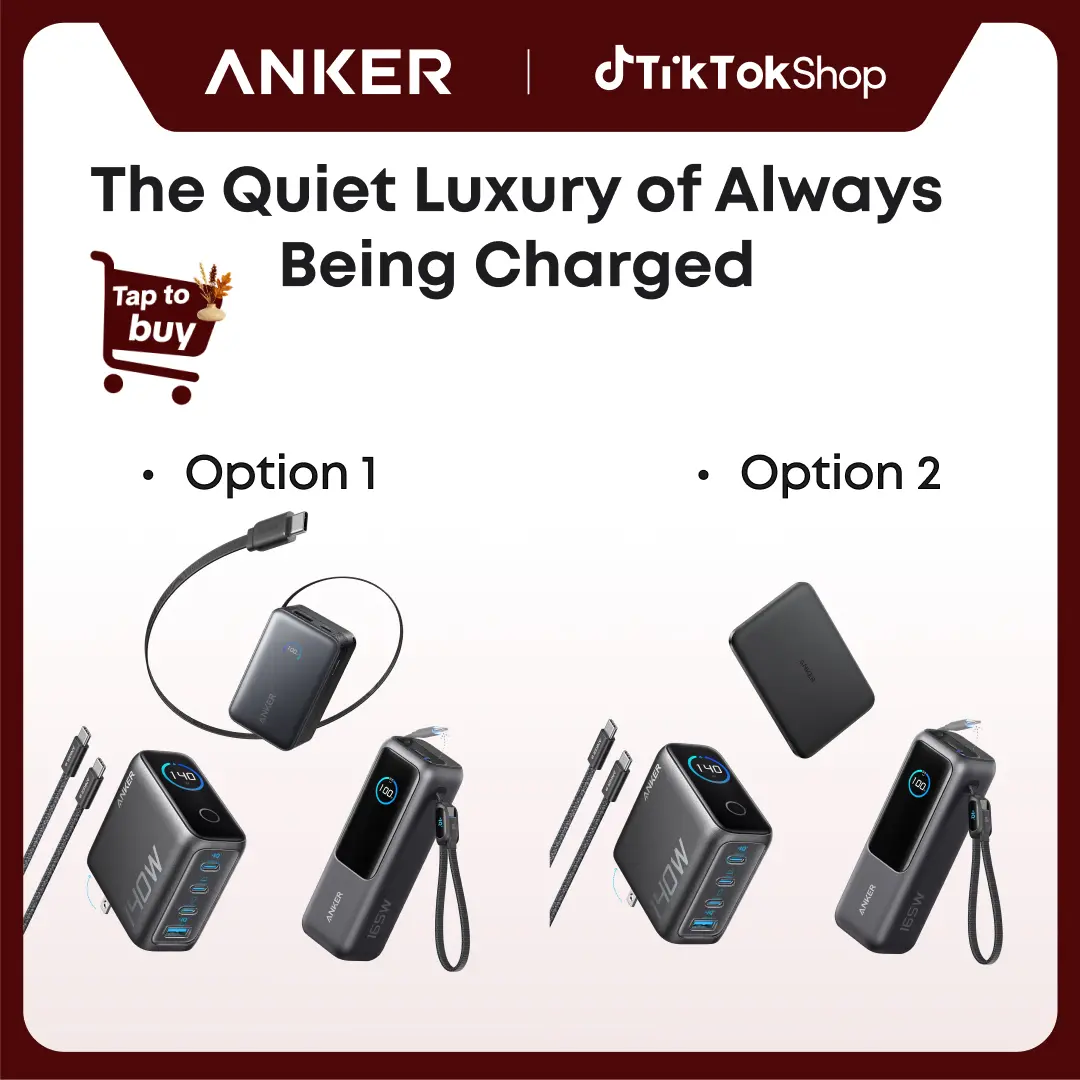 Anker 3-in-1 Ultimate Charging Bundle (Multi-Options) | 165W 25,000mAh Laptop Power Bank + 140W 4-Port/45w Smart Display Charger + 5K/10K mAh Power Bank | All-in-One Kit for iPhone, MacBook, Samsung; Anker Bundle