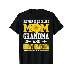 Summer t Shirts Blessed To Be Called Mom Grandma Great Grandma Mother's Day T-Shirt