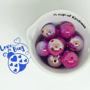 16 mm super glitter acrylic beads perfect way to elevate any fancy pen, keychain wristlet or any other DIY project.