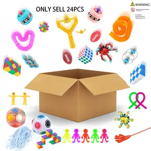 Sensory Teether Toys Set 24pcs Teething Relief Set for Autism Relief, Stress Relief for Children and Adults, Great Classroom Rewards and Party Gifts