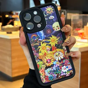 Floral Pattern Phone Case, Casing, Shockproof Phone Protective Cover, Phone Accessory Compatible with iPhone 11 12 13 14 15 16 Pro Max